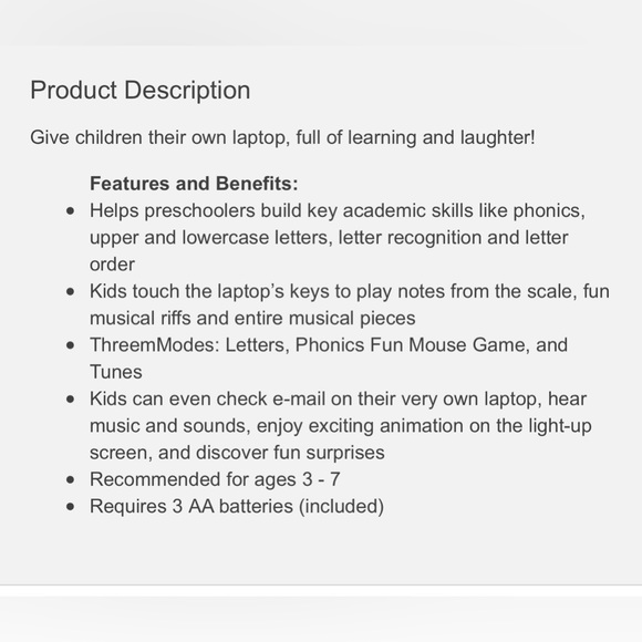 FisherPrice Other Fisherprice Fun 2 Learn Kids Laughtop Excellent